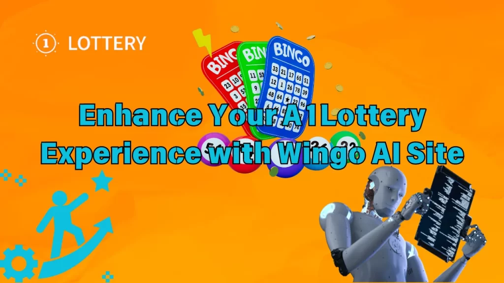 illustration text 'Enhance Your A1Lottery Experience with Wingo AI Site'