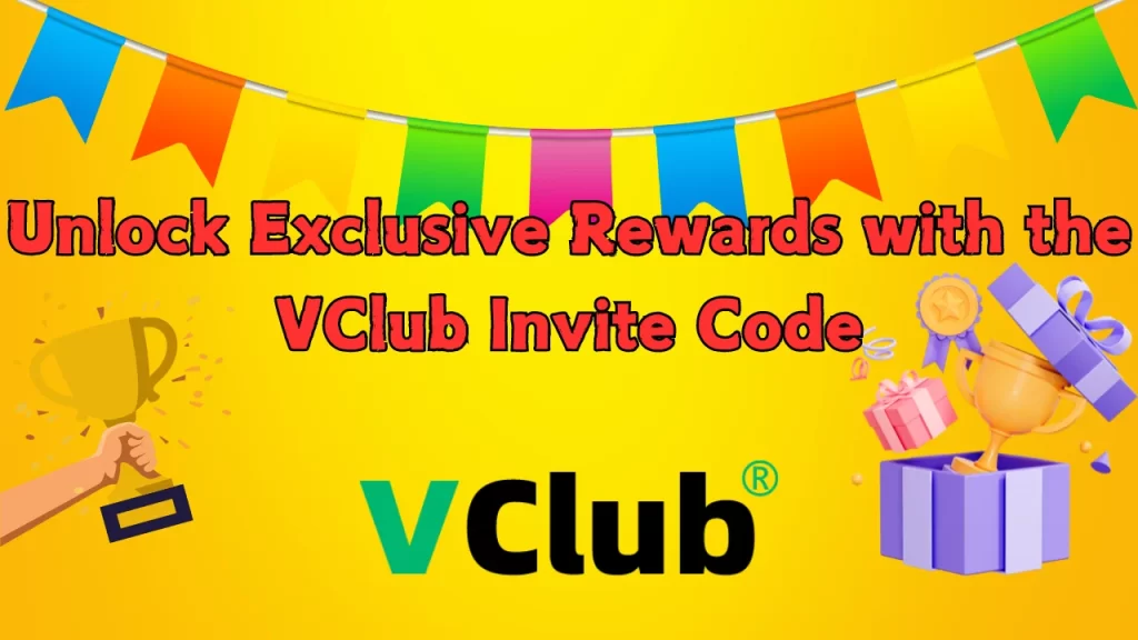 illustration text 'Unlock Exclusive Rewards with the VClub Invite Code'